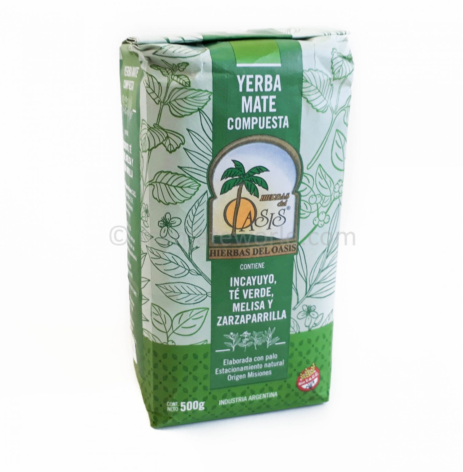Yerba Mate Hierbas del Oasis enhaced with Herbs! - 1.10"/0.50 Kilo