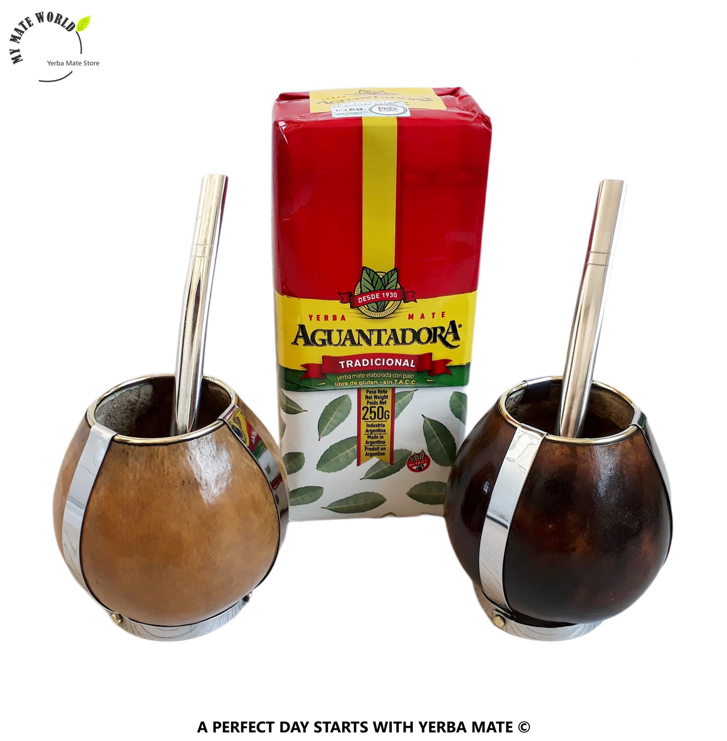Yerba Mate Sale! 2 Mate Gourds, 2 Bombillas Plus Yerba Mate Bag My Mate World Yerba Mate Store