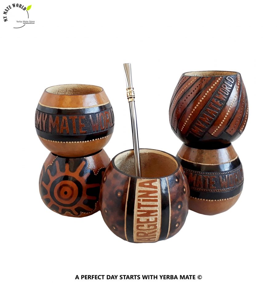 Customizable Yerba Mate Gourd and Bombilla - 5 Options Available