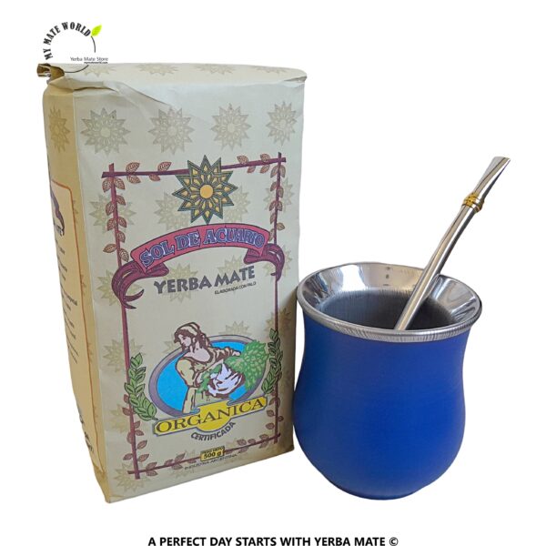 Blue-Stainless-Steel-Yerba-Mate-Cup-Bombilla