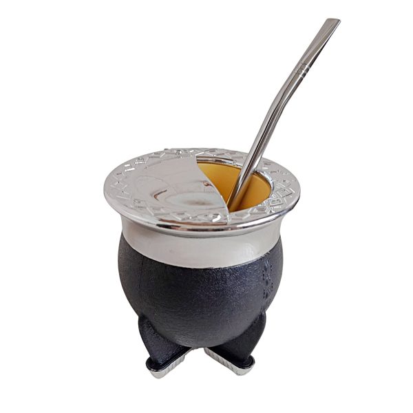 Black-Mate-Gourd-Cup-Half-Lid-Vegan-Style-Bombilla